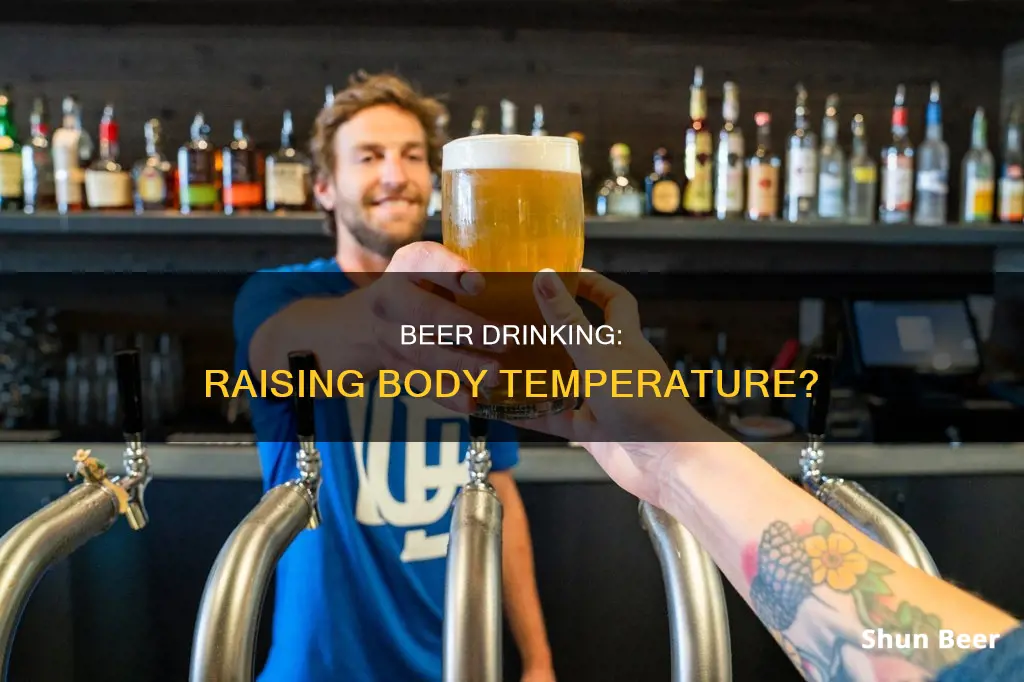 does drinking beer raise your body temp