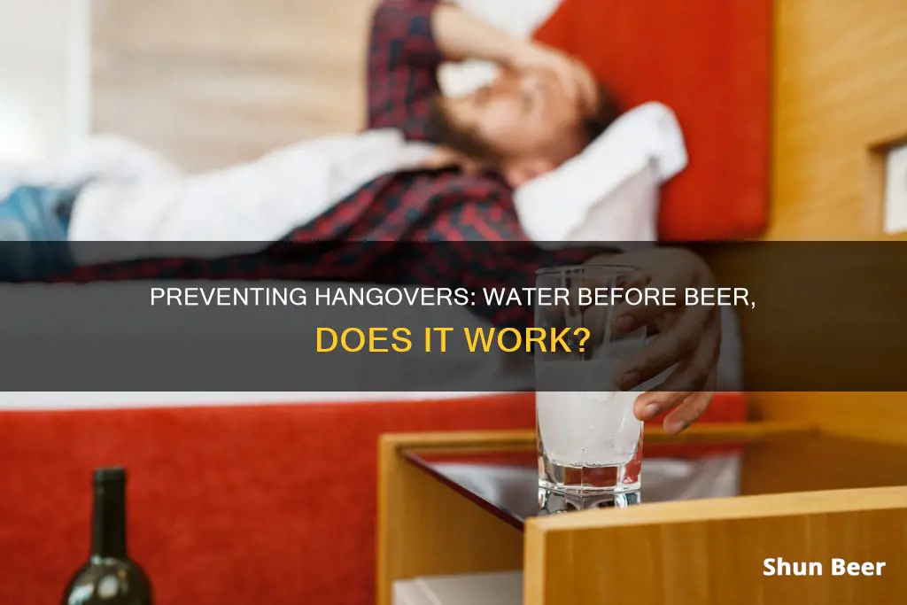 does drinking water before beer help with hangover