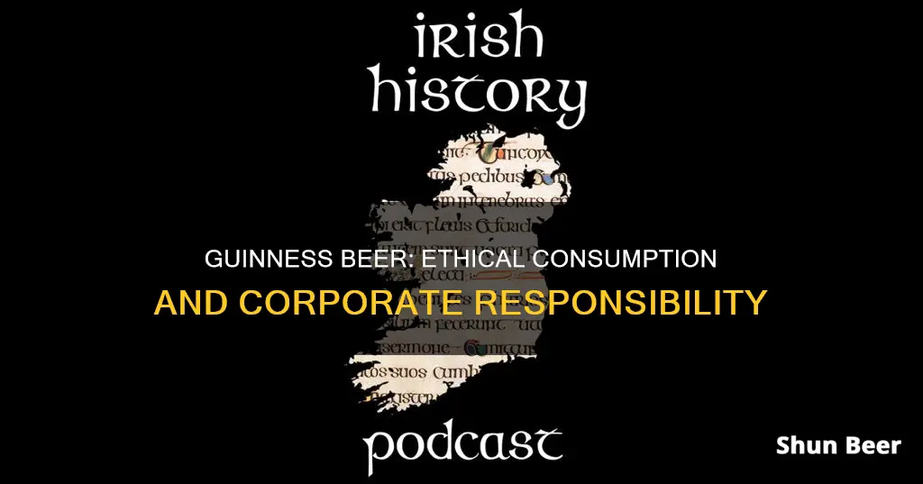 does guinness beer support immoral things