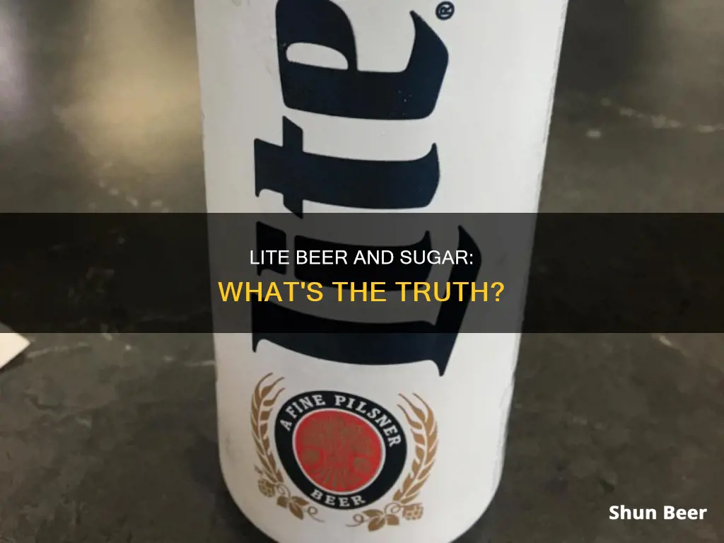 does lite beer have sugar