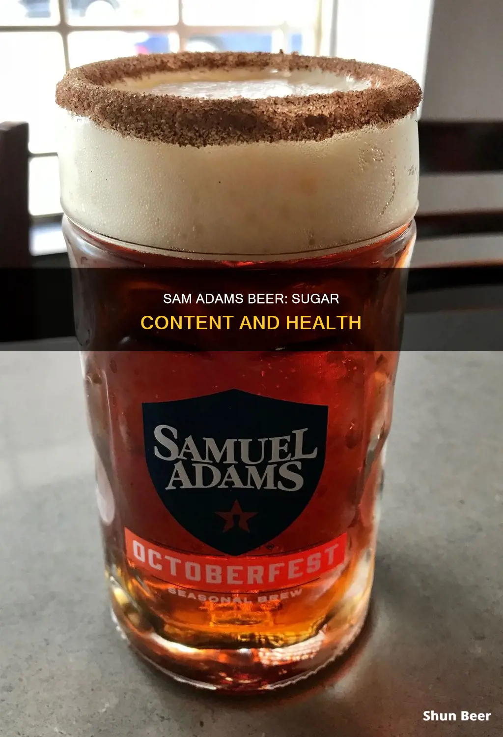 does sam adams beer contain sugar