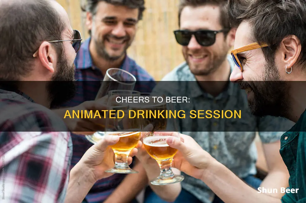 have a beer animated drinking