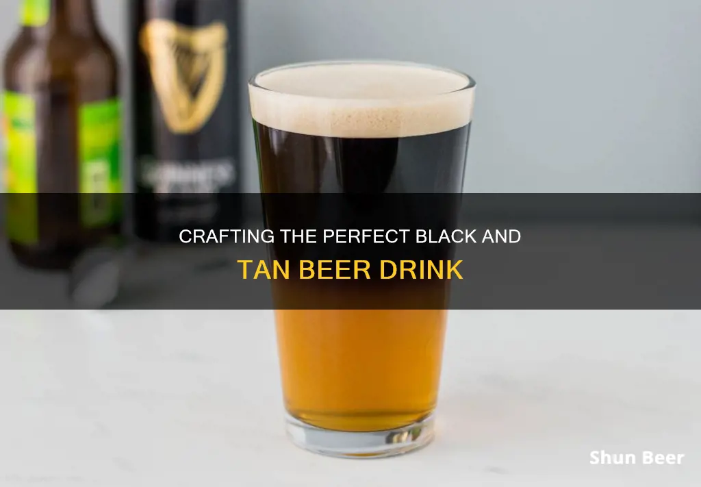 how do you make a black and tan beer drink