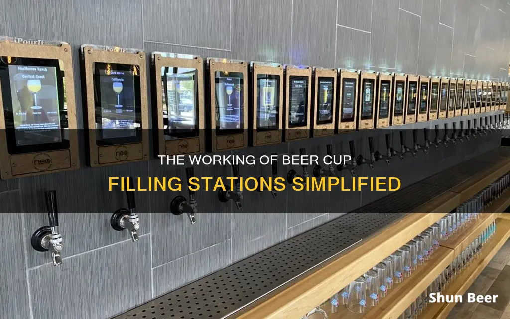 how does the beer cup filling station work