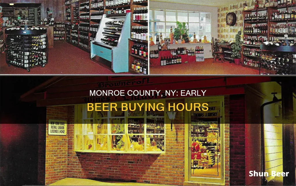 how early can you buy beer in monroe county ny