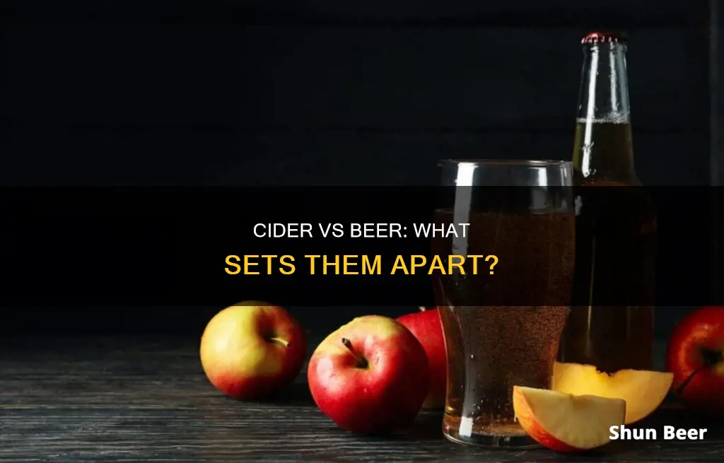 how is cider different from beer