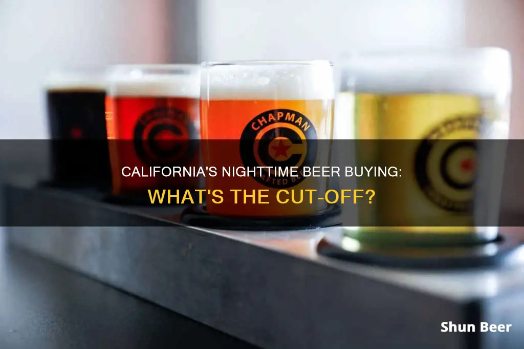 how late can ypu buy beer california