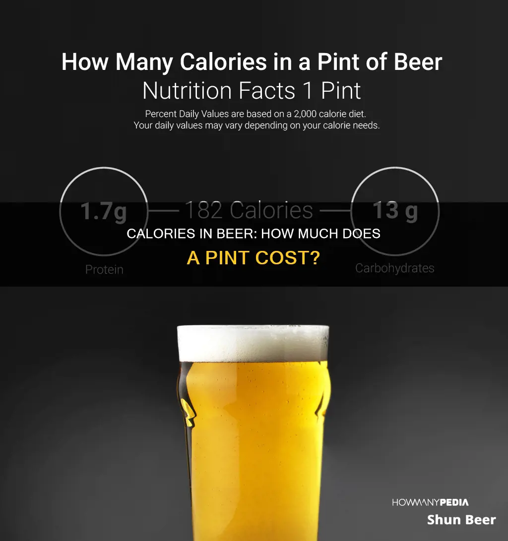 how many callries in a pint of beer