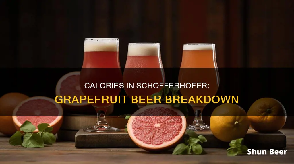 how many calories in a schofferhofer grapefruit beer