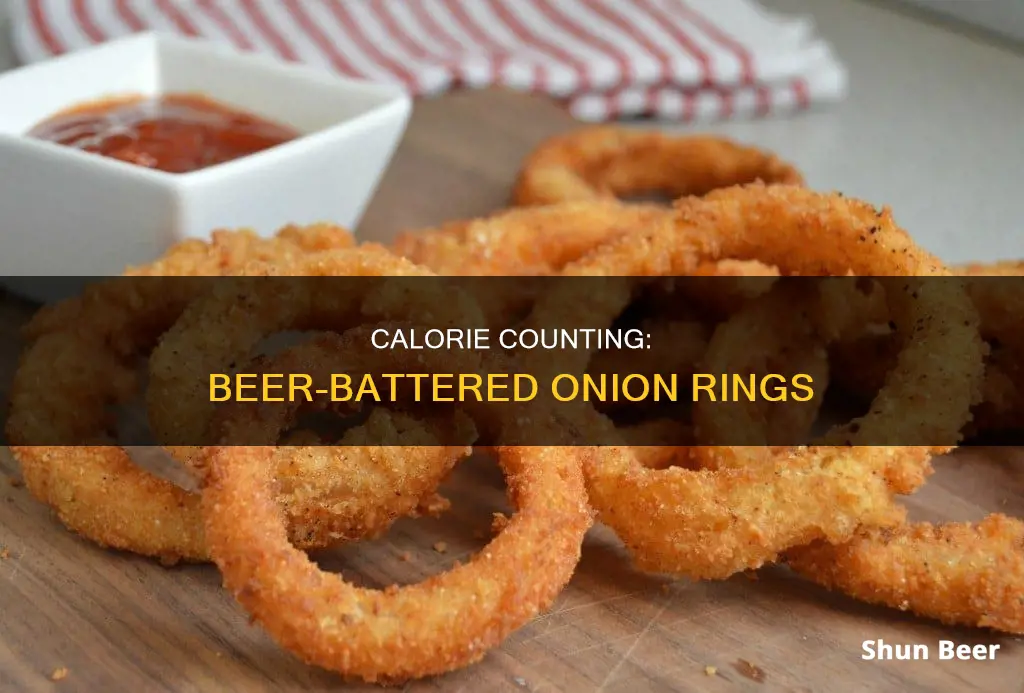 how many calories in a single beer battered onion ring