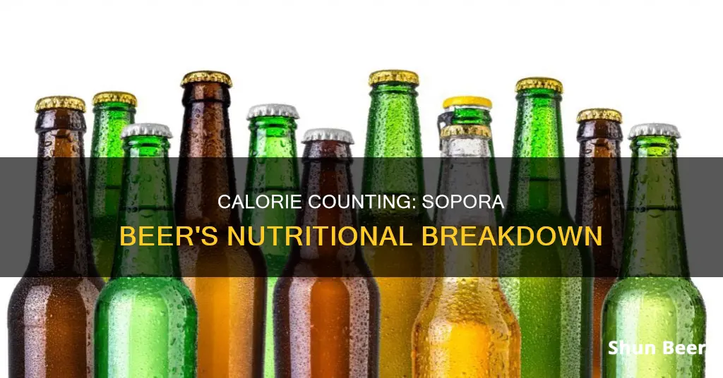 how many calories in a sopora beer