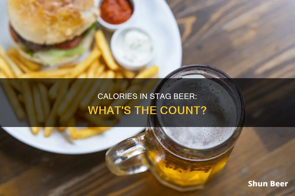 how many calories in a stag beer