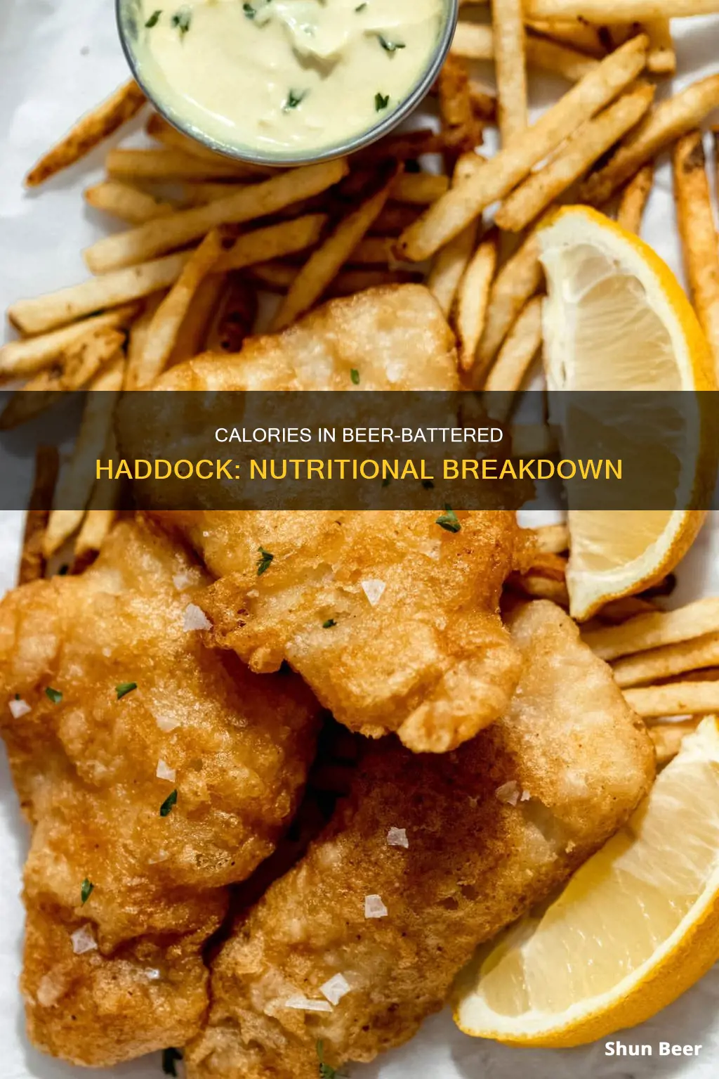 how many calories in beer battered haddock