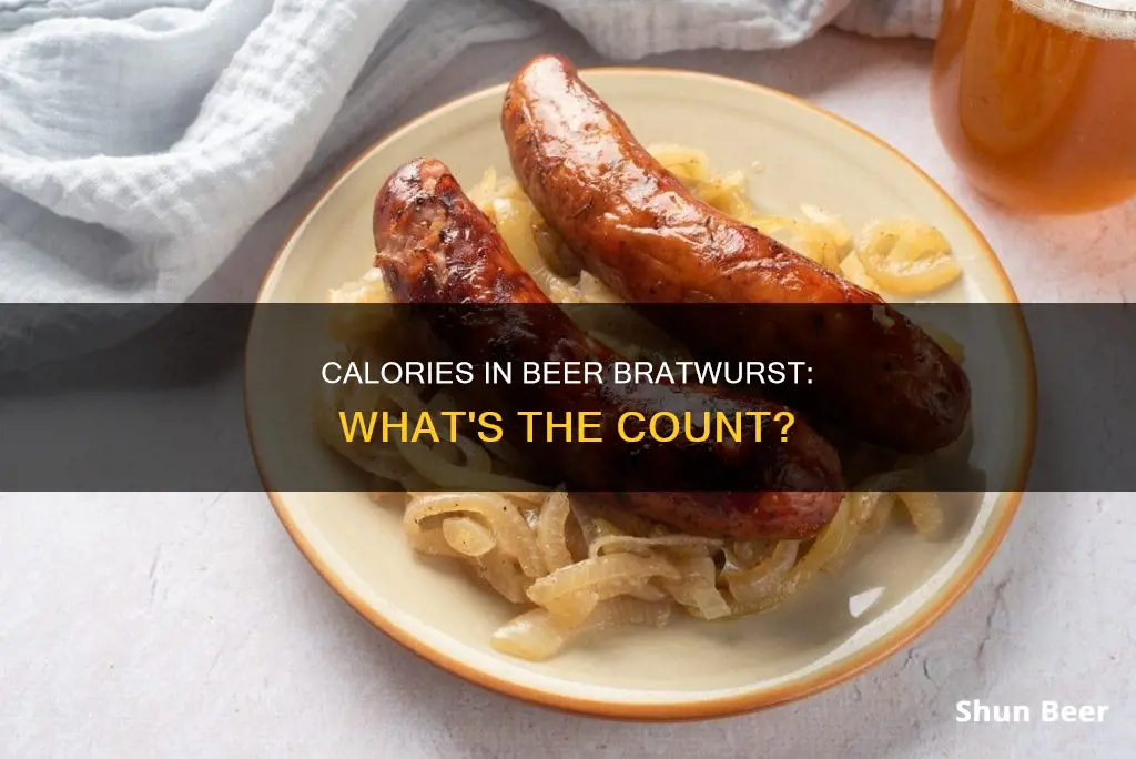 how many calories in beer bratwurst