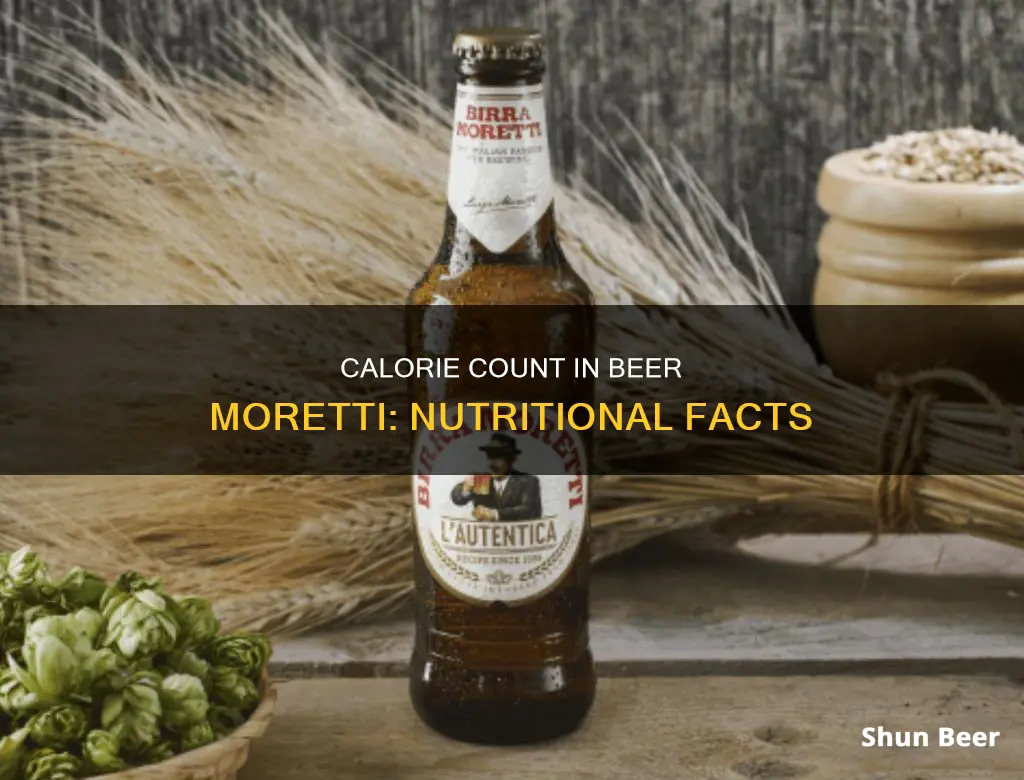 how many calories in beer moretti