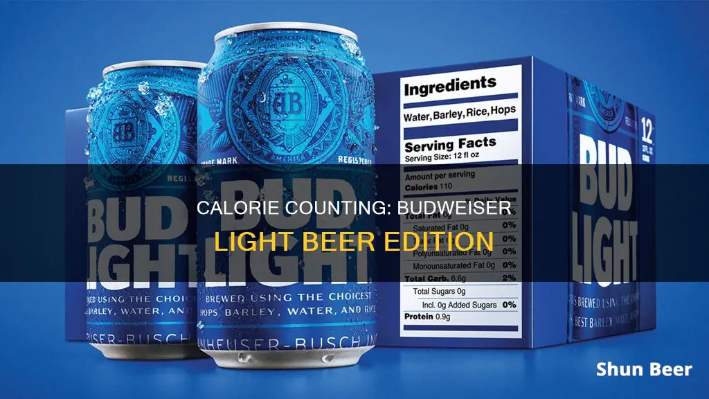 how many calories in budweiser light beer