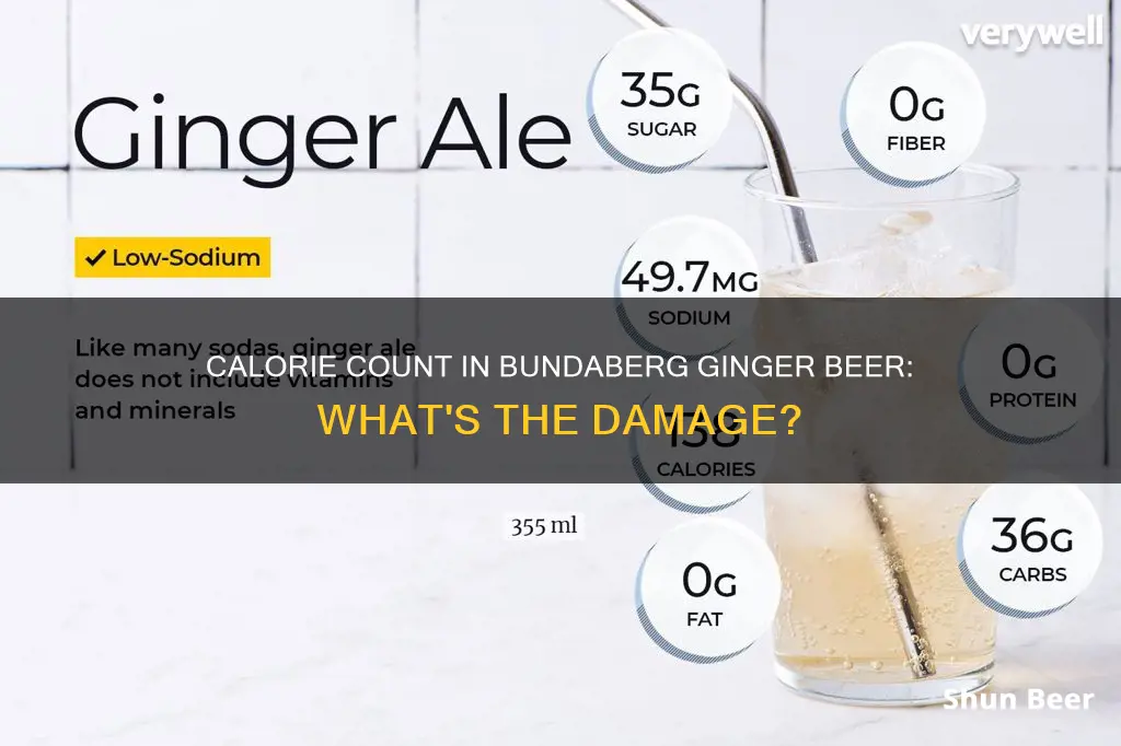 how many calories in bundaberg ginger beer