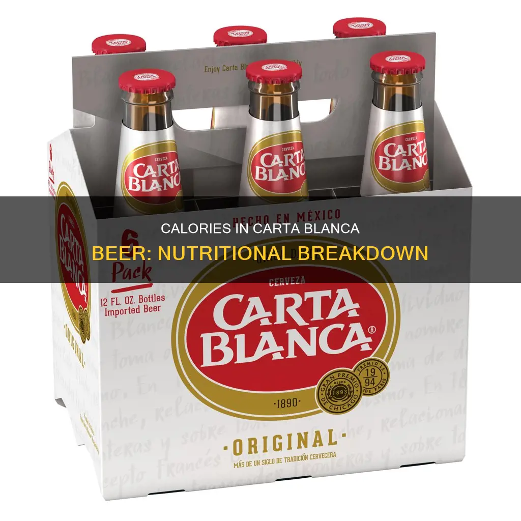 how many calories in carta blanca beer