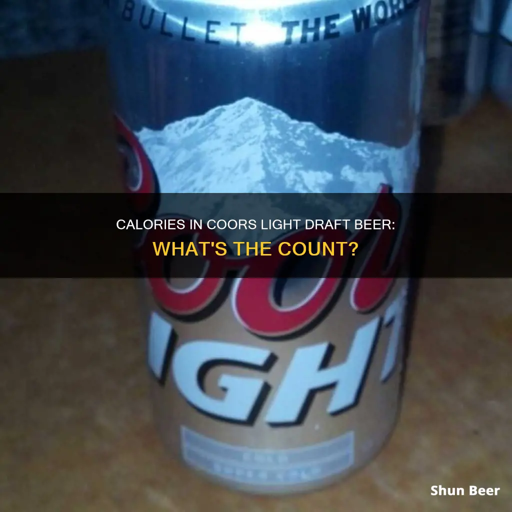 how many calories in coors light draft beer