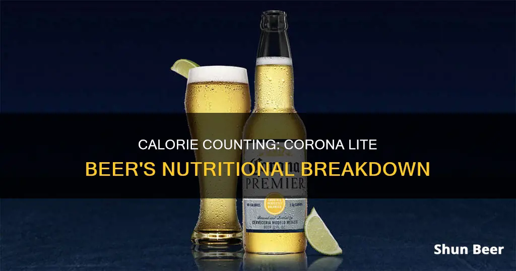 how many calories in corona lite beer