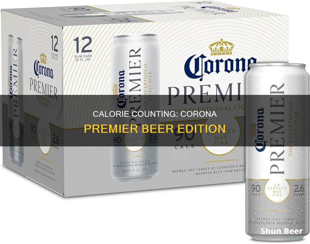 how many calories in corona premier beer