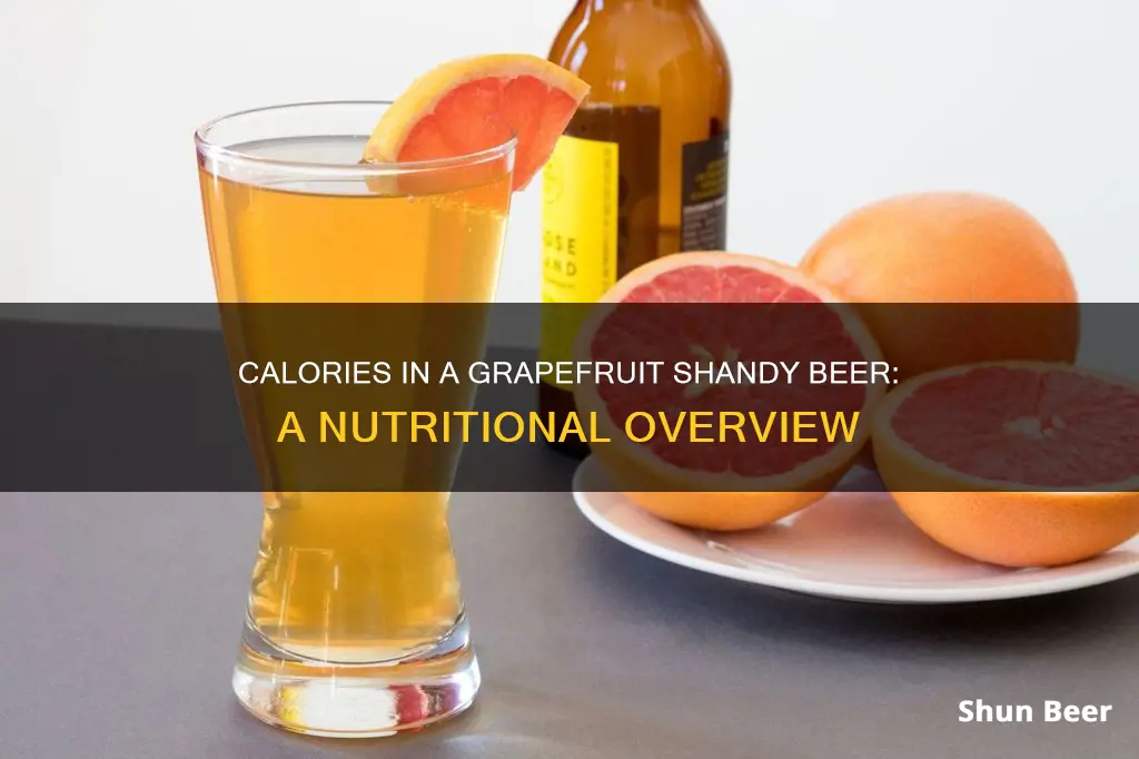 how many calories in grapefruit shandy beer