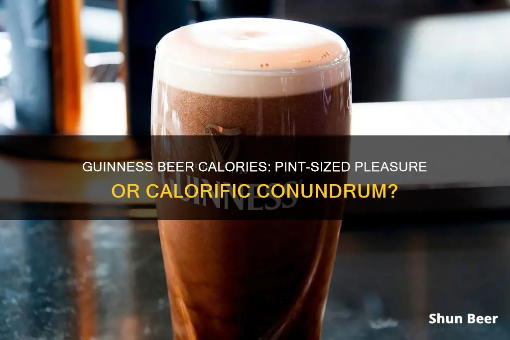 how many calories in guinness beer pint