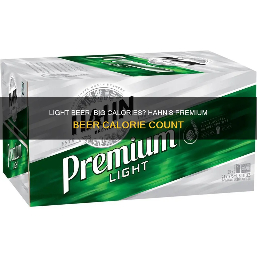 how many calories in hahn premium light beer