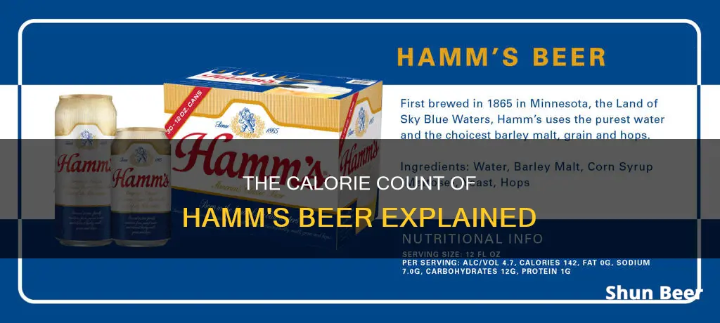 how many calories in hamms beer