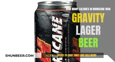 Calorie Count in Hurricane High Gravity Lager Beer