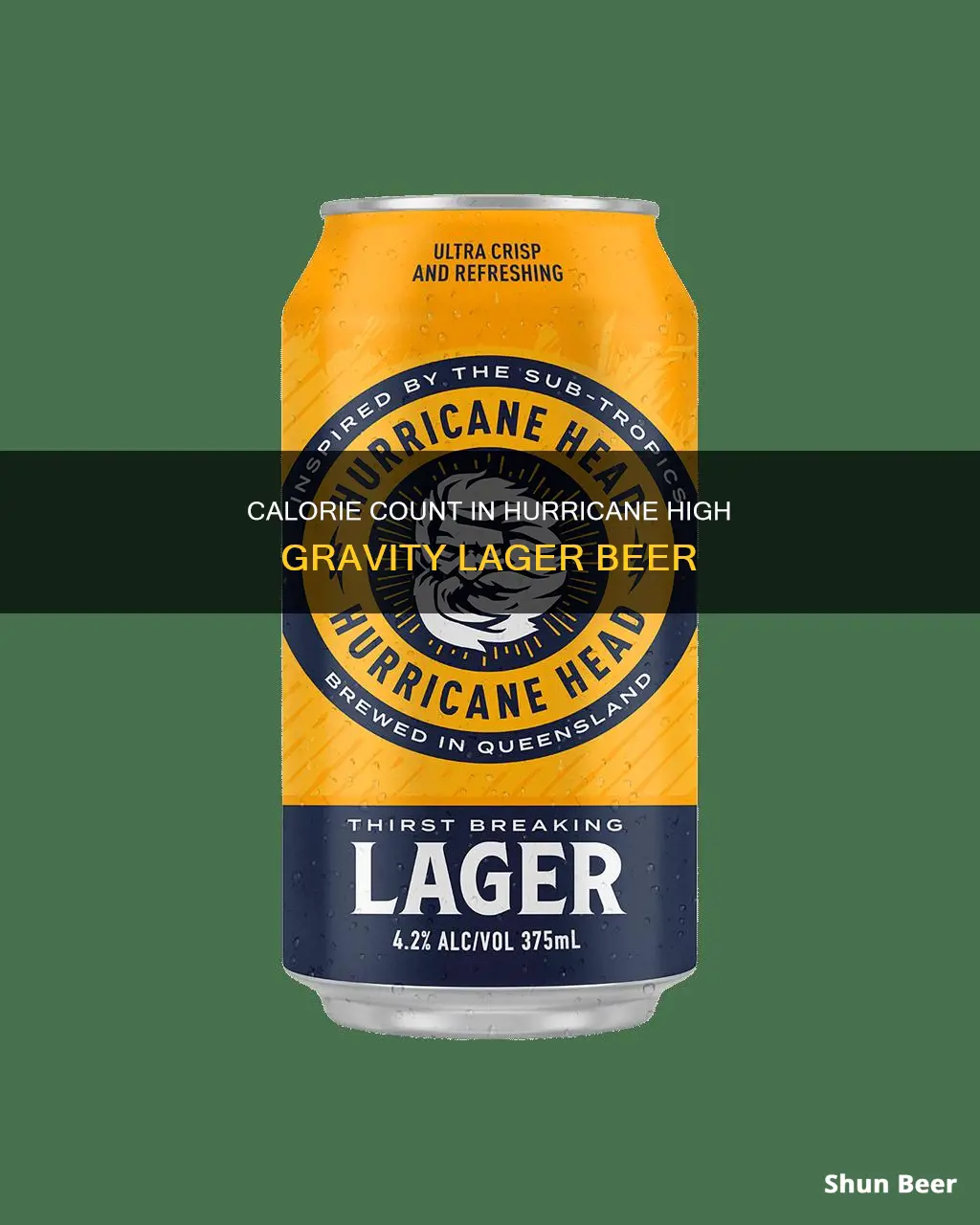 how many calories in hurricane high gravity lager beer