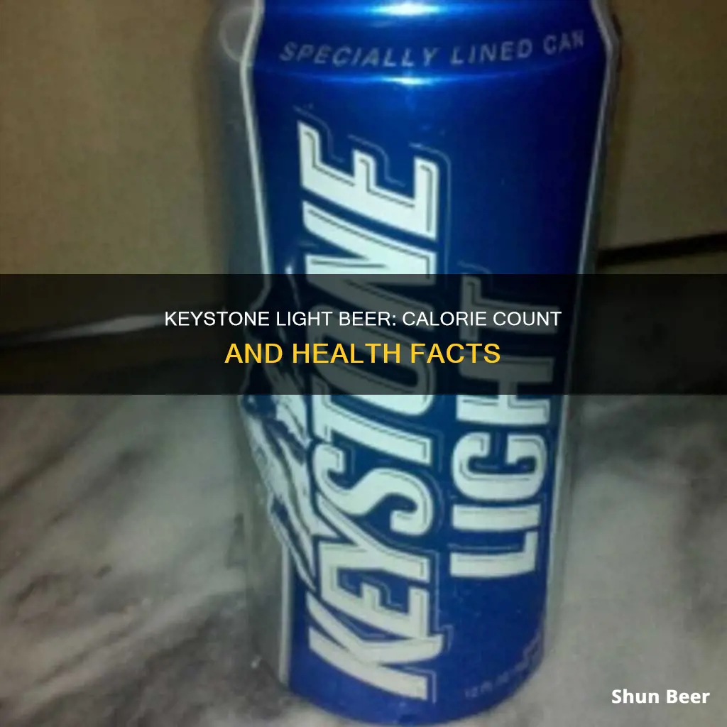 how many calories in keystone light beer