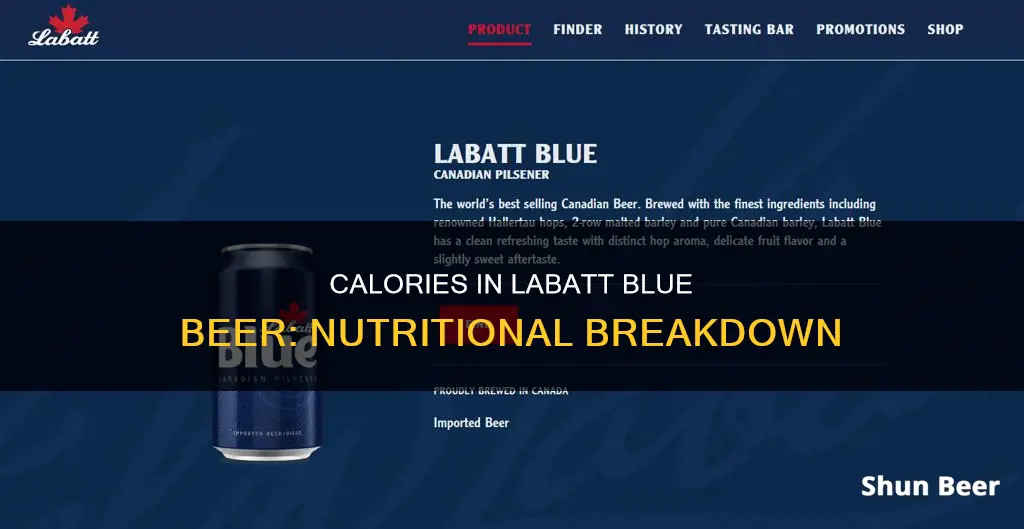 how many calories in labatt blue beer