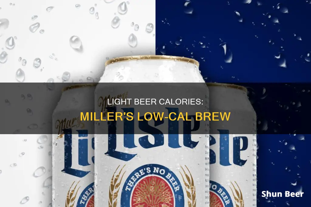 how many calories in light beer from miller