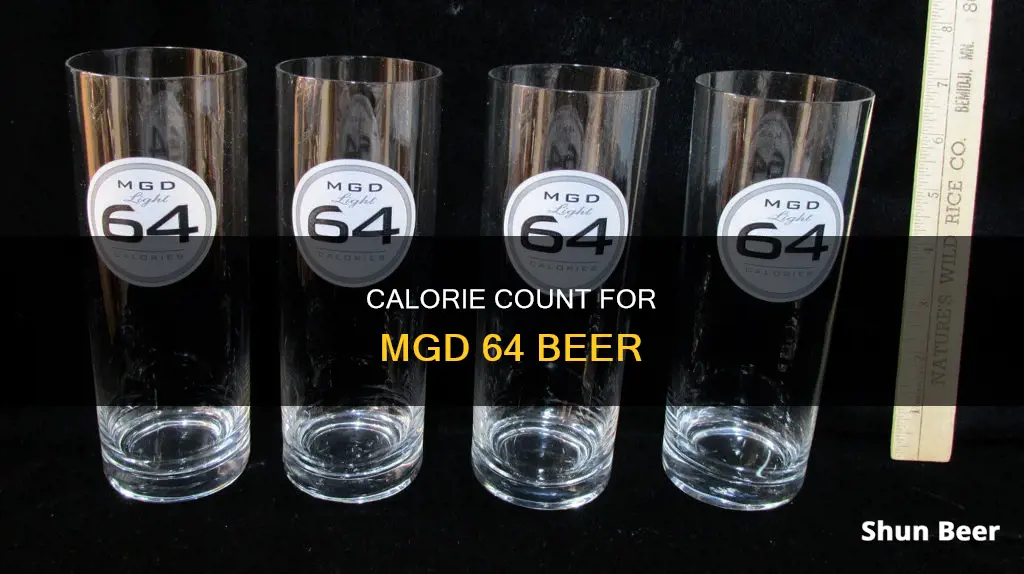 how many calories in mgd 64 beer