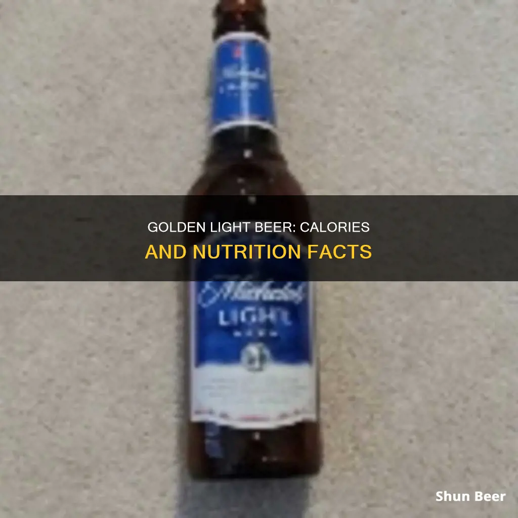 how many calories in michelob golden light beer