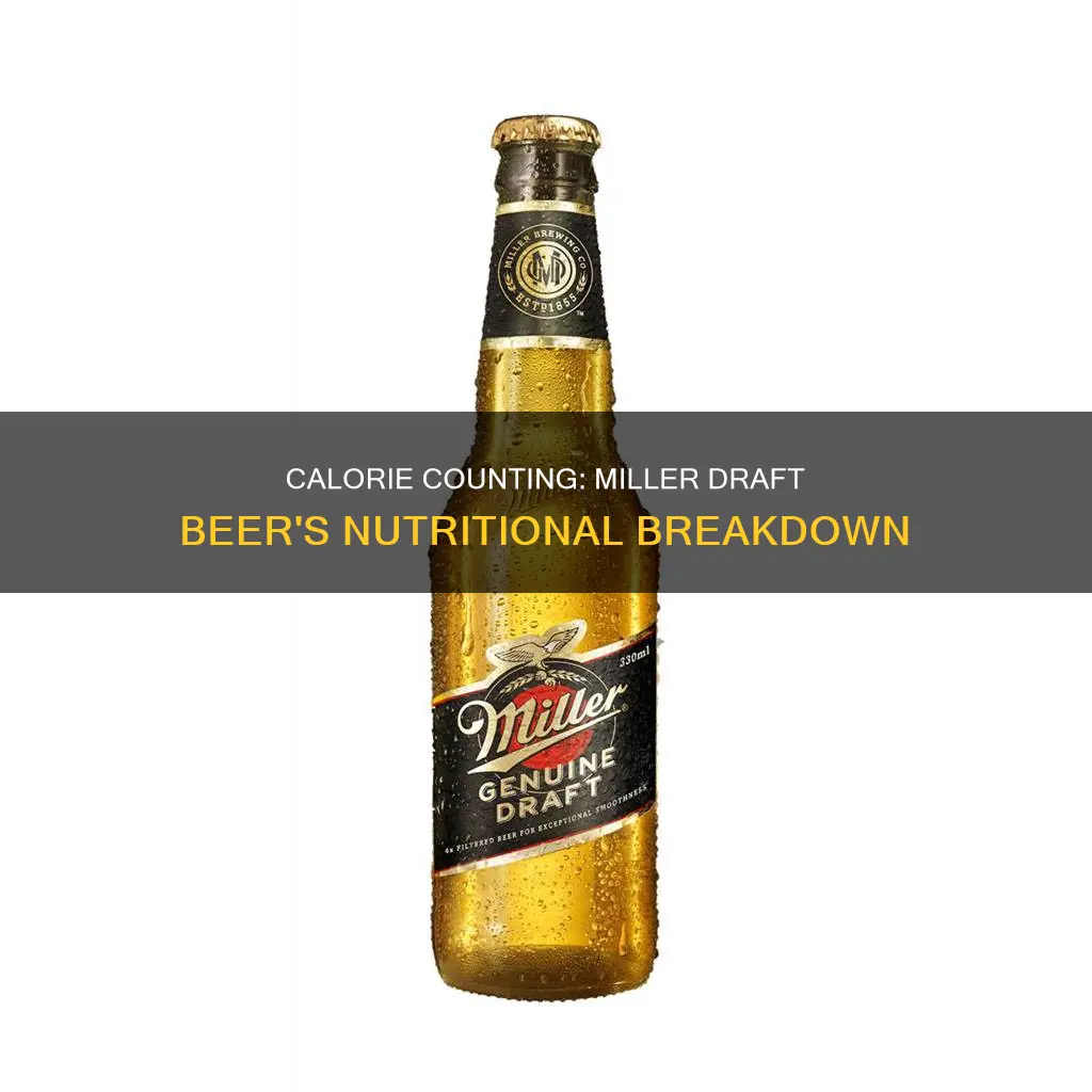 how many calories in miller draft beer