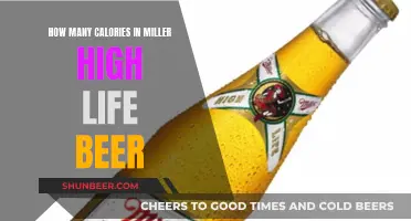 Calorie Count in Miller High Life Beer