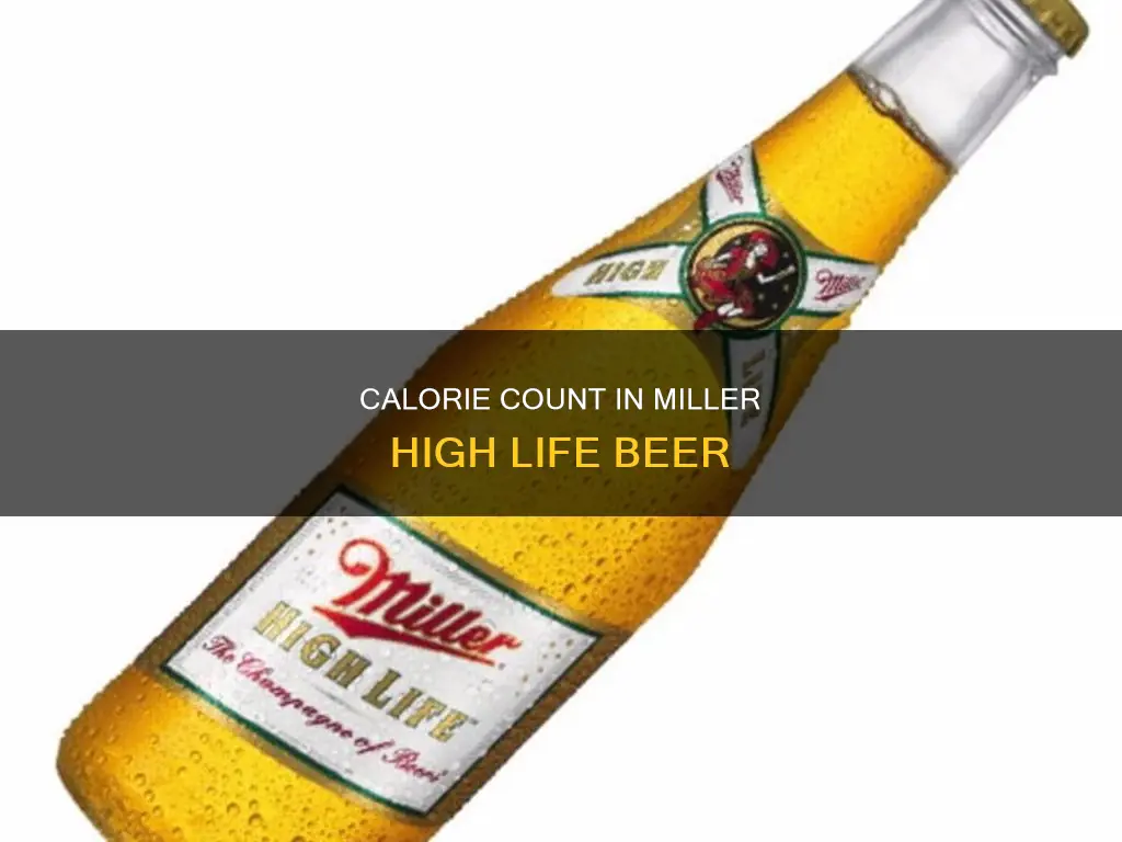 how many calories in miller high life beer