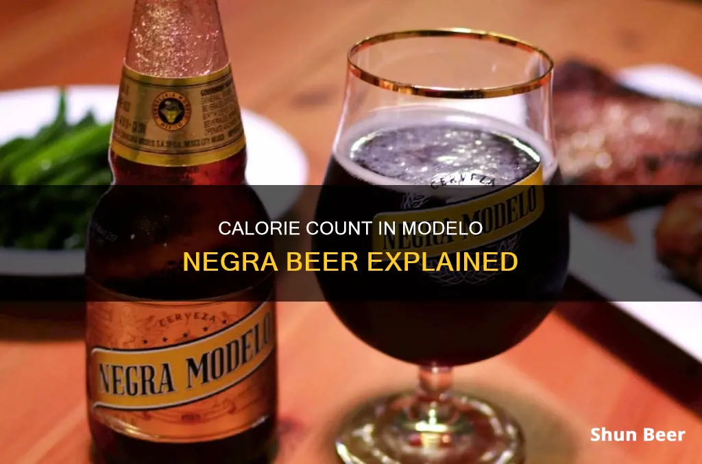 how many calories in modelo negra beer