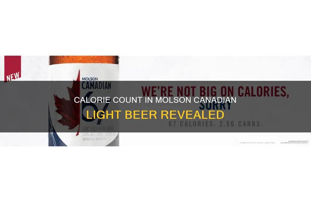 how many calories in molson canadian light beer