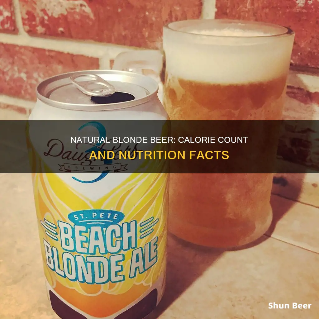 how many calories in natural blonde beer