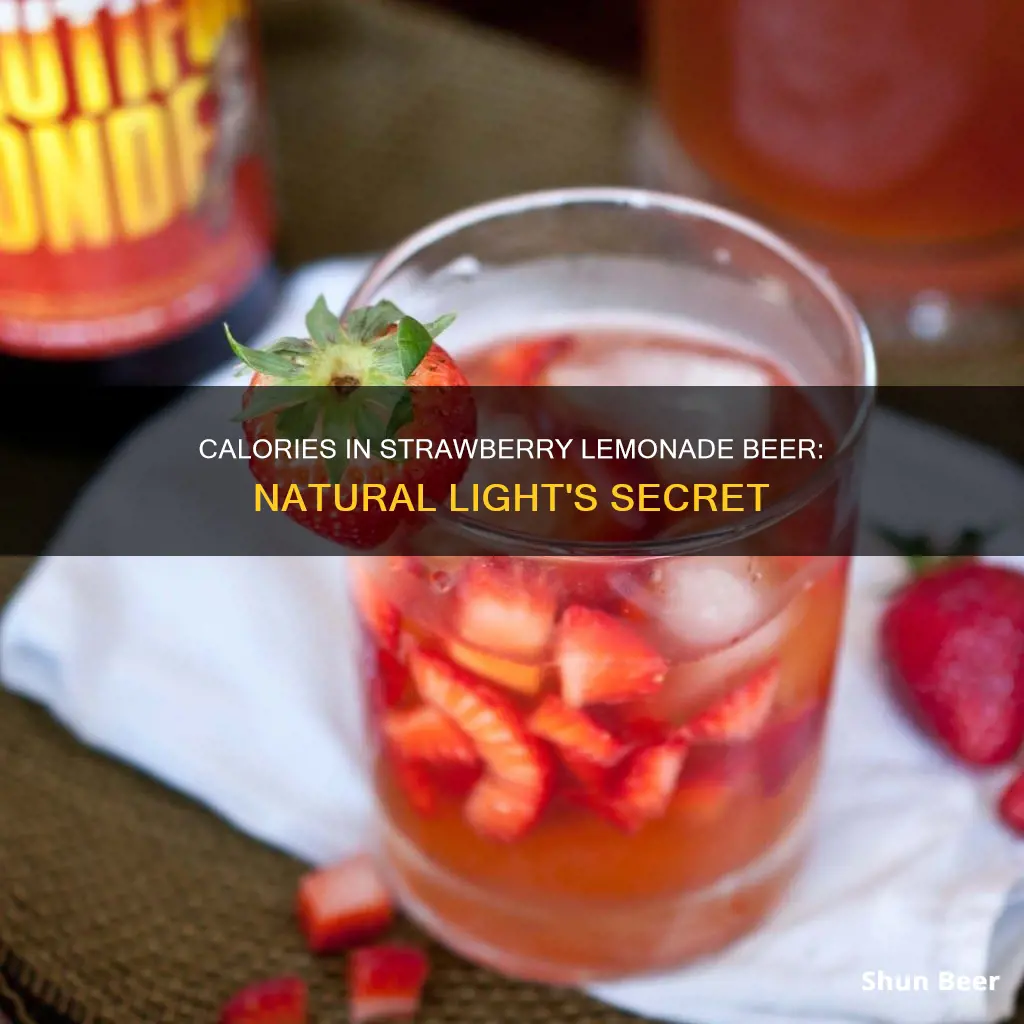 how many calories in natural light strawberry lemonade beer