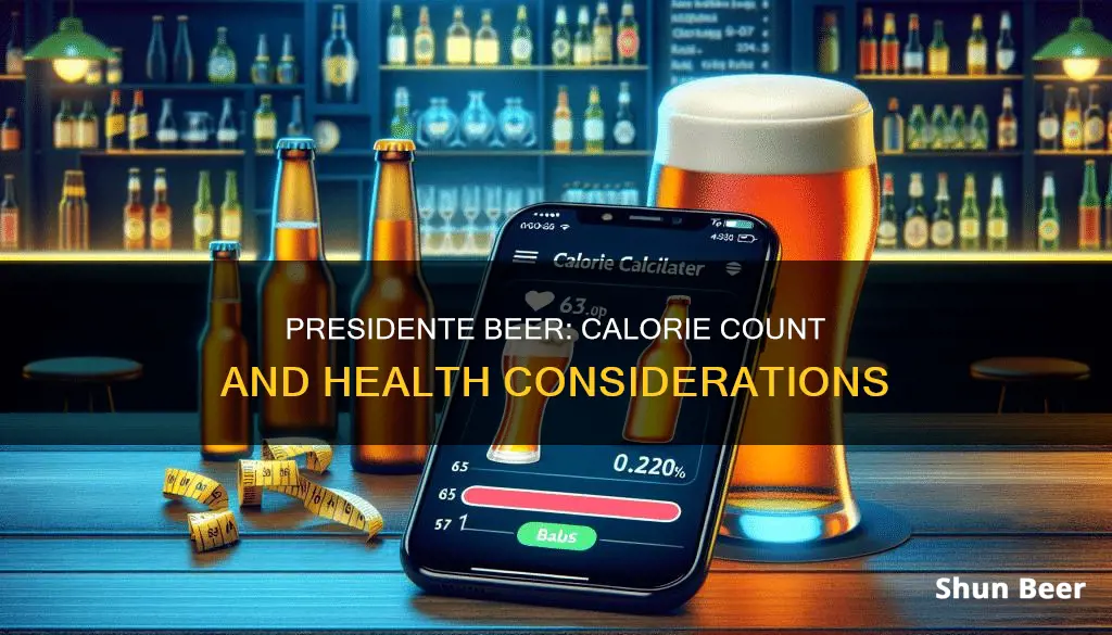 how many calories in presidente beer