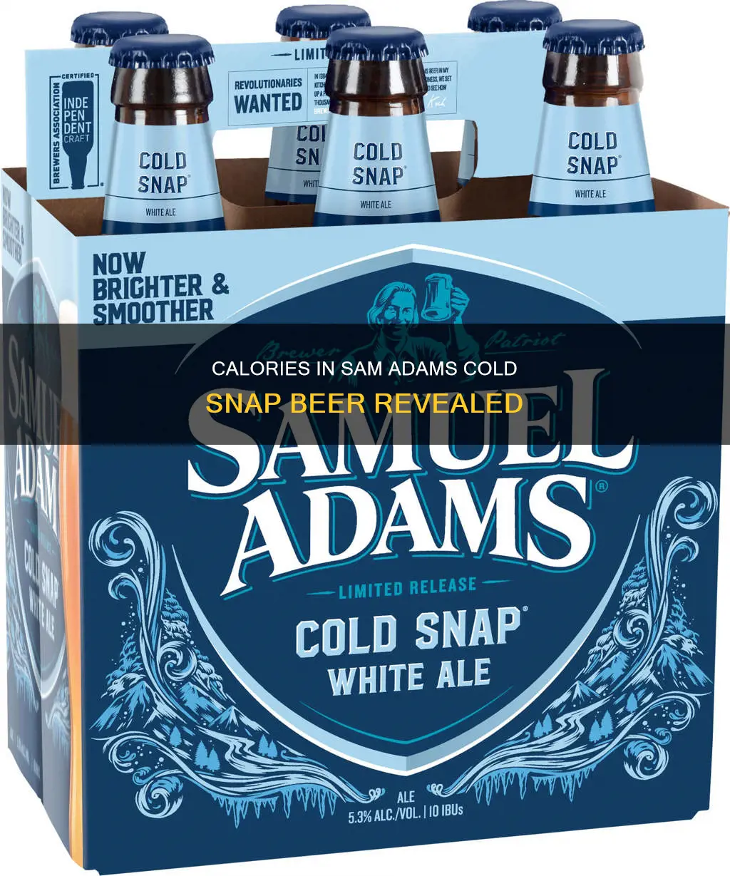 how many calories in sam adams cold snap beer