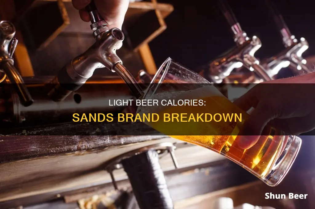 how many calories in sands light beer