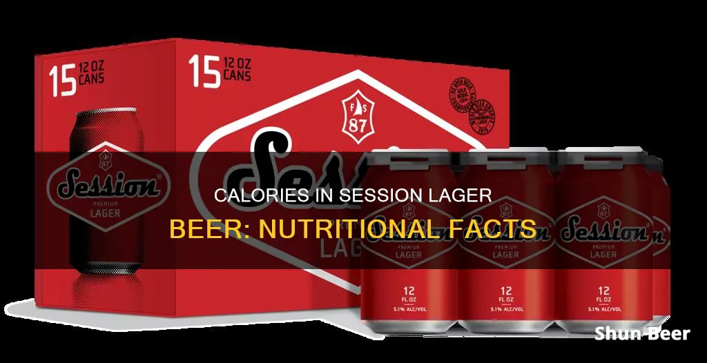 how many calories in session lager beer