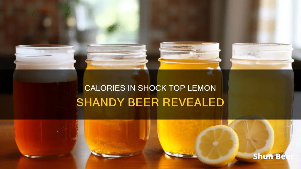 how many calories in shock top lemon shandy beer