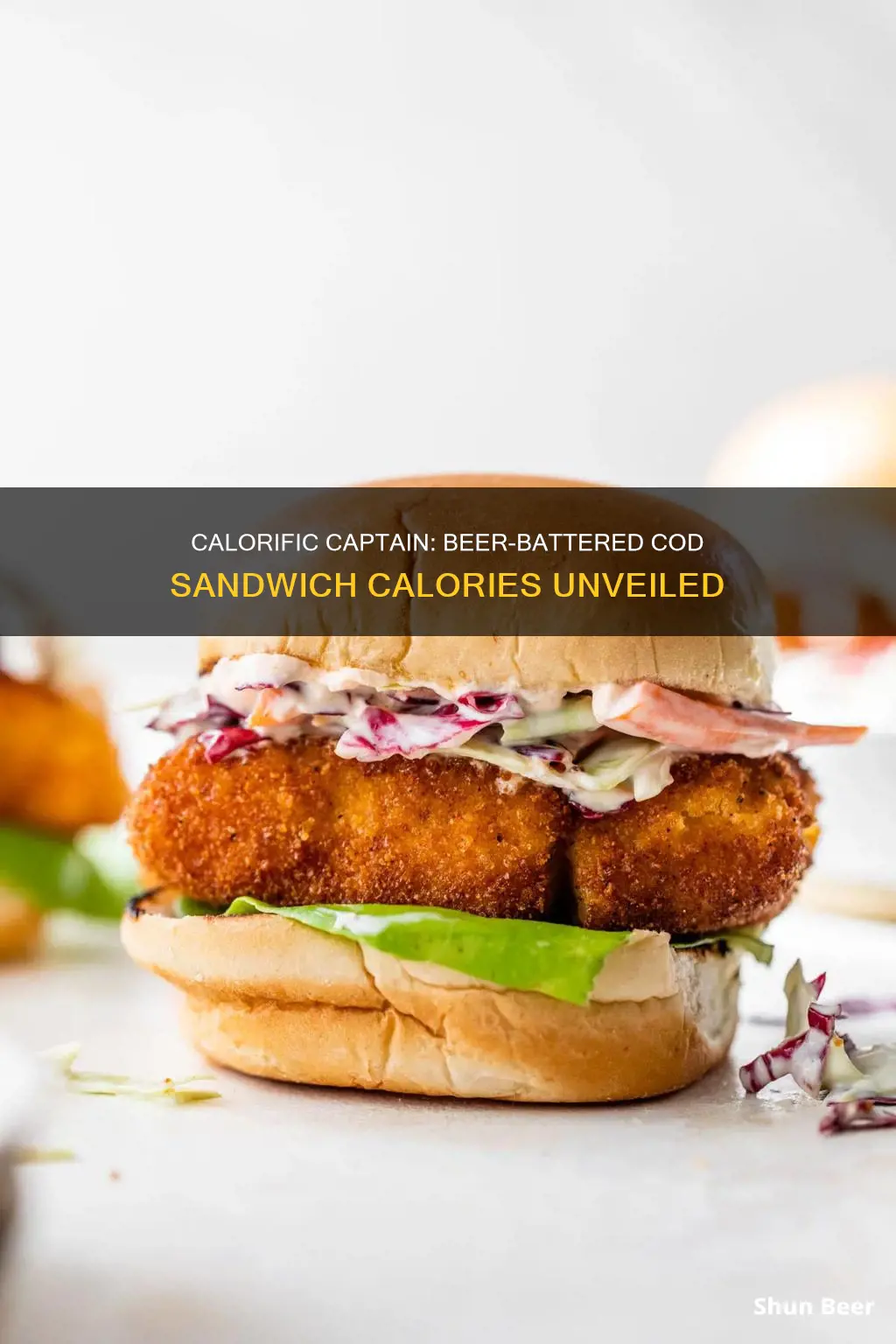 how many calories in the captain beer battered cod sandwich