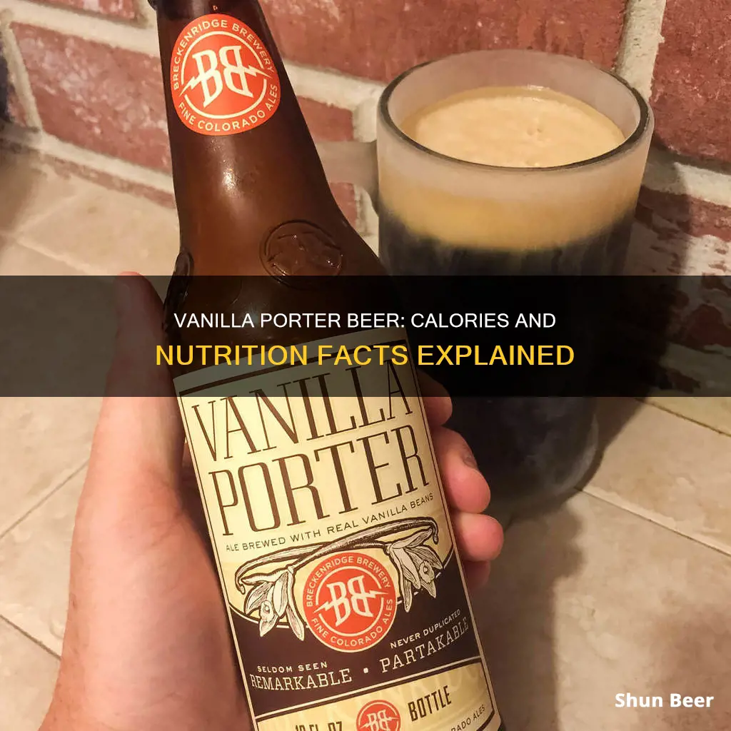 how many calories in vanilla porter beer